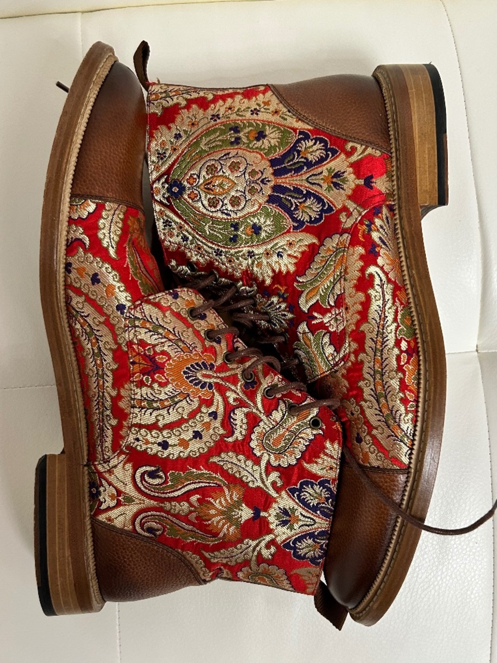 TAFT Jack Boots in Red Paisley